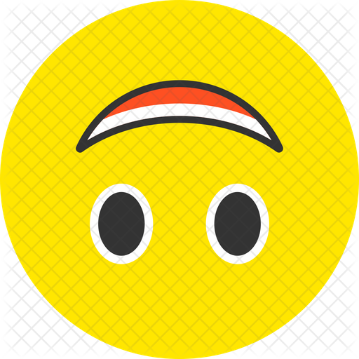 Upside Down Face Emoji Icon Download in Flat Style