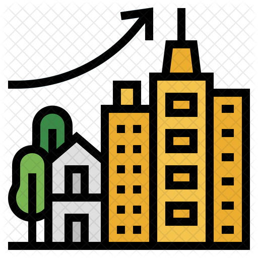 Urbanization Icon Download In Colored Outline Style 3051