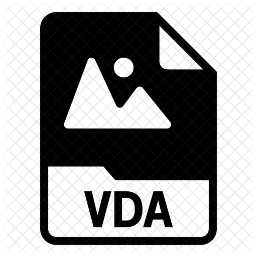 Vda file Icon - Download in Glyph Style