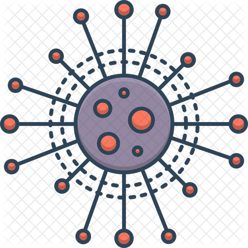 Virus Icon of Colored Outline style - Available in SVG, PNG, EPS, AI
