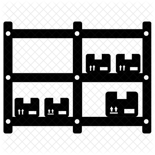 Warehouse Racks Icon Download in Glyph Style