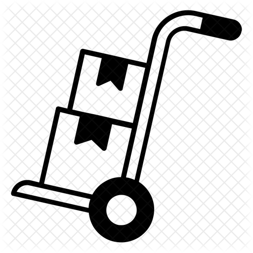 Warehouse Trolley Icon - Download in Glyph Style