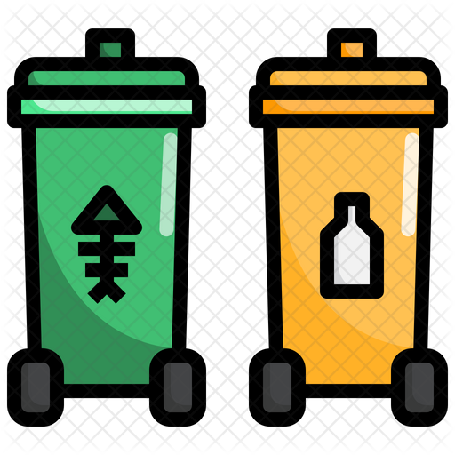 Waste Sorting Icon - Download in Colored Outline Style