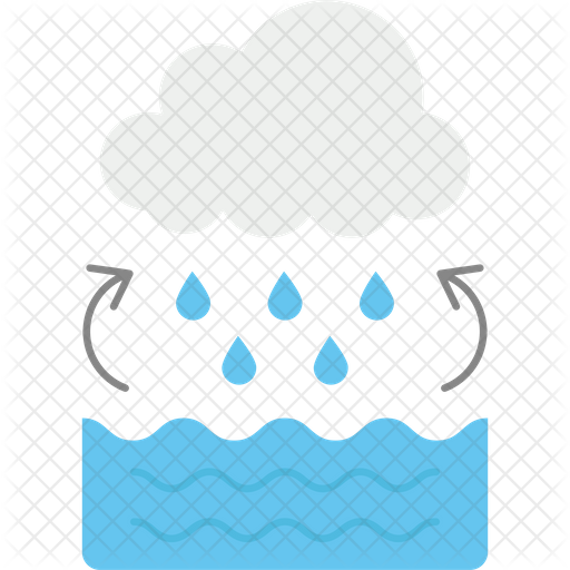 Water Cycle Icon Download In Flat Style