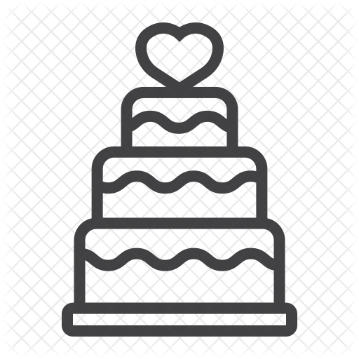 Wedding Cake Icon of Line style - Available in SVG, PNG, EPS, AI & Icon