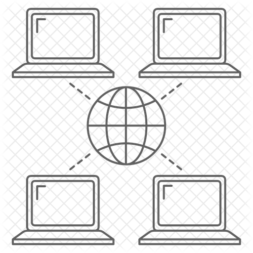 Wide Area Network Icon - Download in Line Style