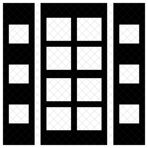 Window Shutter Icon - Download in Line Style
