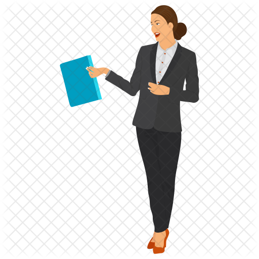 woman office worker icon of flat style available in svg png eps ai icon fonts woman office worker icon