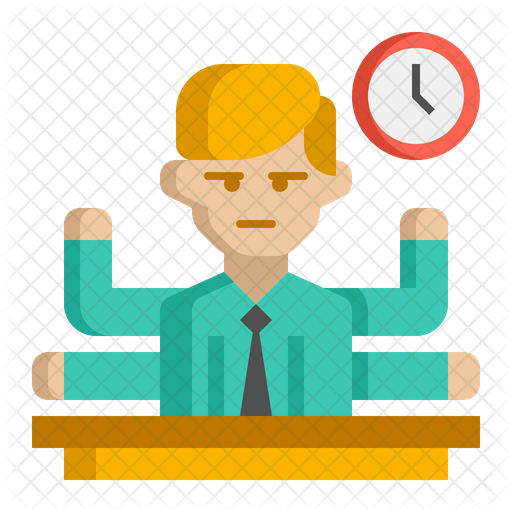 Workaholic Icon Download In Flat Style