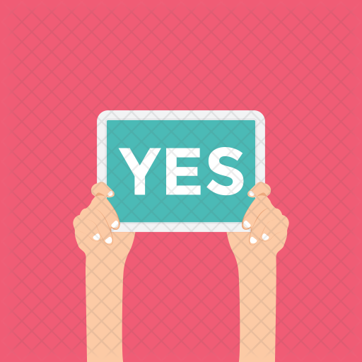 Yes Sign Icon - Download in Flat Style