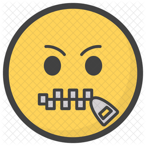 Download Free Zipper Emoticon Emoji Icon Of Colored Outline Style Available In Svg Png Eps Ai Icon Fonts