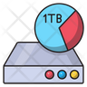 icons of 1 terabyte