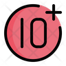 10 plus icon png