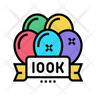 100k party icon svg
