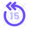 free 15s backwards icons