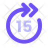 15s fast forward icon png