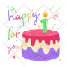 1st birthday icon png