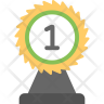1st position trophy icon png