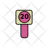 20 speed limit symbol