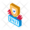 24 hours protection icon png