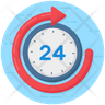 24hr availability icon