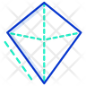 3d rhombus icons