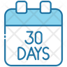 30 days icon svg