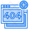 icons of mobile 404 error
