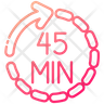 45 minute timer symbol
