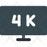 4k tv symbol