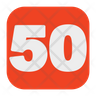 number 50 icon svg