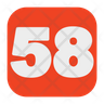 icon for 58 number