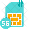 5g sim card logos