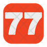 77 number icon svg