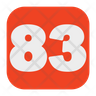 number 83 symbol