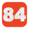 84 number logo