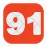 91 number icon