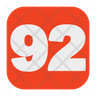 number 92 icon