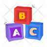icon alphabet block