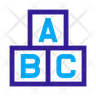 abc cubes icon png