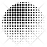 icon for abstract halftone circle