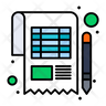 account sheet icon svg