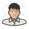 adult asian male icon svg