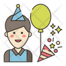 adult birthday party icon svg