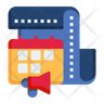 advertising media scheduling icon svg