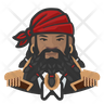 icon for african pirate
