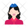 icons of air hostess