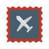 icon for airplane stamp
