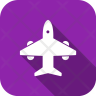 icon for circle airplane