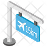 airport direction logos